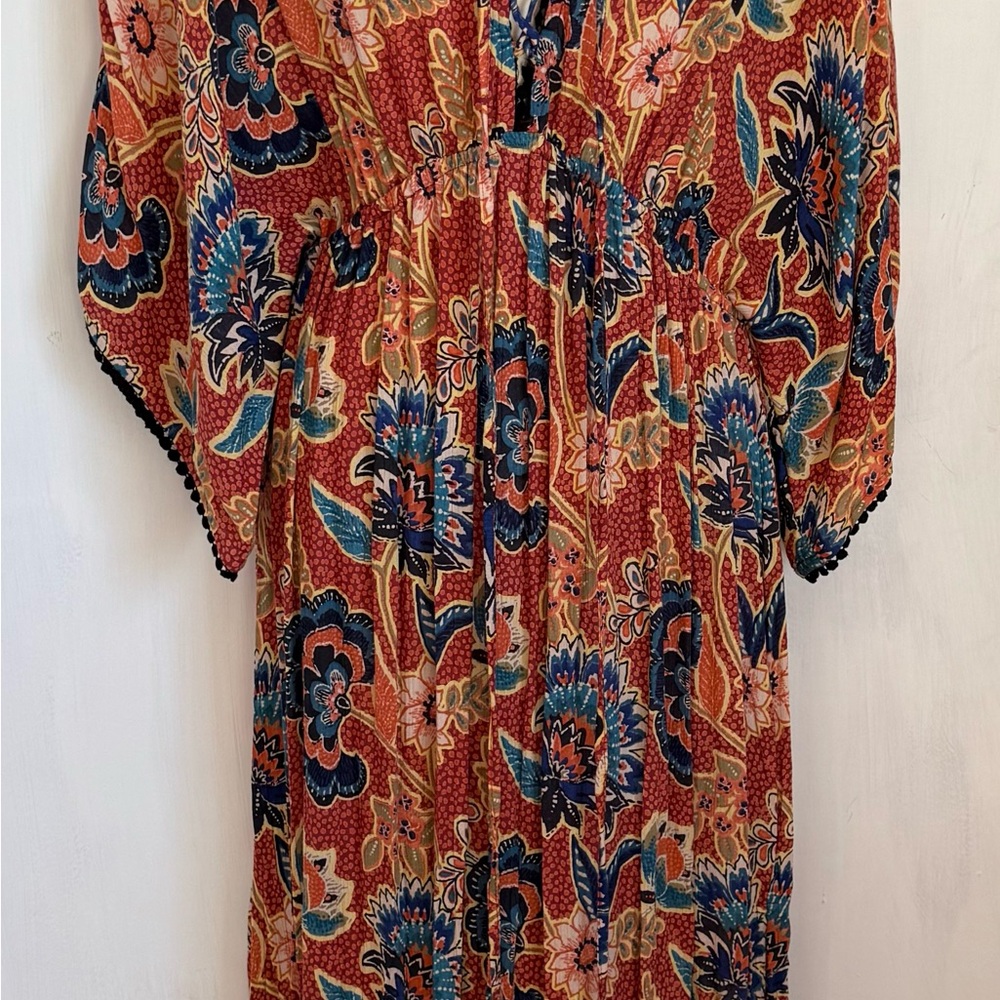 Angie Floral Bohemian Maxi Dress - Multicolor